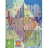 Yaacov Agam, Israeli (1928) Limited Edition Lithograph "Ben Gurion". Signed Lower Right, Numbered