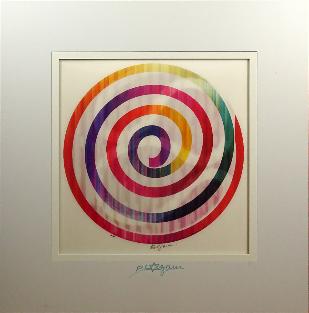 Yaacov Agam, Israeli (1928) Limited Edition Agamograph "Galaxy External Galaxy". Signed Lower - Image 2 of 5