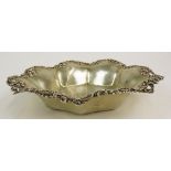 Sterling Silver Theodore B. Starr Reticulated Scalloped Bowl, Accented with Roses and Swirls in