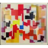 Yaacov Agam, Israeli (1928) Limited Edition Agamograph "Trois Movement". Signed Lower Right and