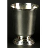 Christofle Silver Plate Footed Cup. Signed Christofle. Good Condition. Measures 3-1/2 Inches Tall.