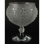 Lalique Crystal "Antilles" Footed Bowl. Signed with Etched Signature. Good Condition. Measures 11-