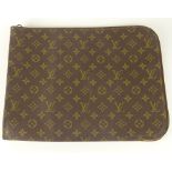 Vintage Louis Vuitton Monogram Portfolio. Paper Label Taped to Interior. Good Condition. Measures