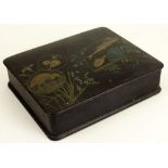 Vintage Japanese Lacquer Box. Unsigned. Wear consistent with use and age. Measures 1-3/4 Inches