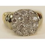 Lady's David Yurman approx. 1.40 Carat Round Cut Diamond and 14 Karat Yellow Gold Ring. Diamonds E-F