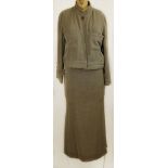 From a Palm Beach Socialite, A Retro Chanel 2 Piece Rayon Blend Suit. The Jacket and Skirt, Silk