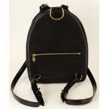 Lady's Vintage Louis Vuitton Black Epi Leather Mabillon Backpack Bag. Made in France. Good Condition