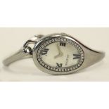 Lady's Vintage Gucci Model 103 Collection Stainless Steel Quartz Watch with Diamond Bezel and Mother