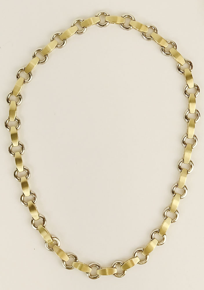 Lady's vintage 14 karat yellow gold necklace. Signed 14K. Good condition or better. Measures 16 - Image 2 of 3