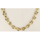 Lady's vintage 14 karat yellow gold necklace. Signed 14K. Good condition or better. Measures 16