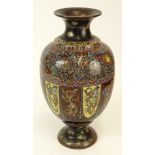 Antique Circa 1900 Japanese Cloisonne Vase. Decorated Throughout Featuring 12 Panels of Various