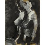 Alex Alessandro, American (20th Century)  Oil on cardboard. "Nude" Signed and dated lower left and