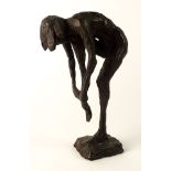 Kees Verkade, Dutch (b1941) Bronze Figure, Nude. Signed KV69. Good Condition. Measures 7 Inches