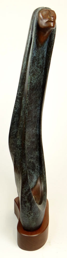 Bruce LaFountain, American (1961 - ) Bronze on Wood Base. "Women With Turtles" Signed B. - Image 3 of 11