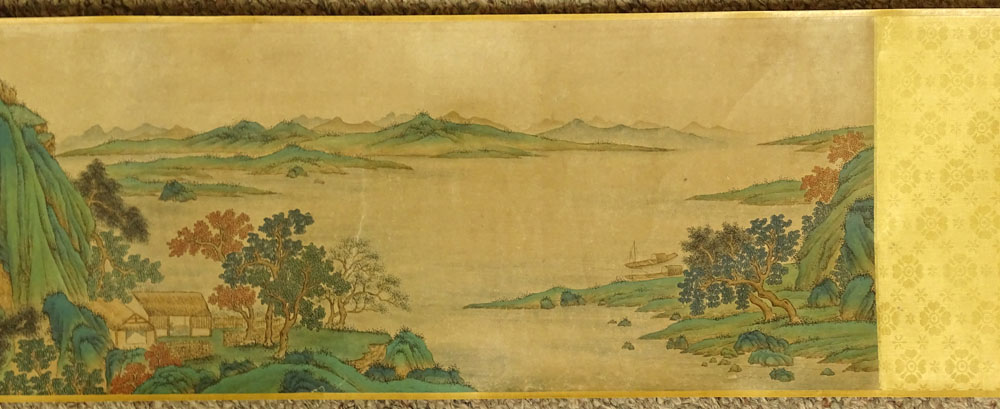 Large Antique Chinese Handscroll. Featuring Panels of Calligraphy including Heaven, Frontispiece, - Image 6 of 7