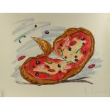 Claes Oldenburg, American (b.1929) Color Lithograph on Woven Paper "Pizza Palette". Signed in Pencil