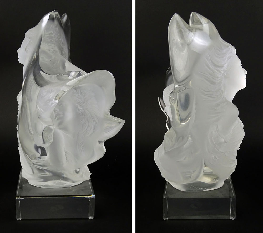 Michael Wilkinson (b.1949) Lucite sculpture "Three Faces" Signed Michael Wilkinson, numbered 94/ - Image 5 of 6