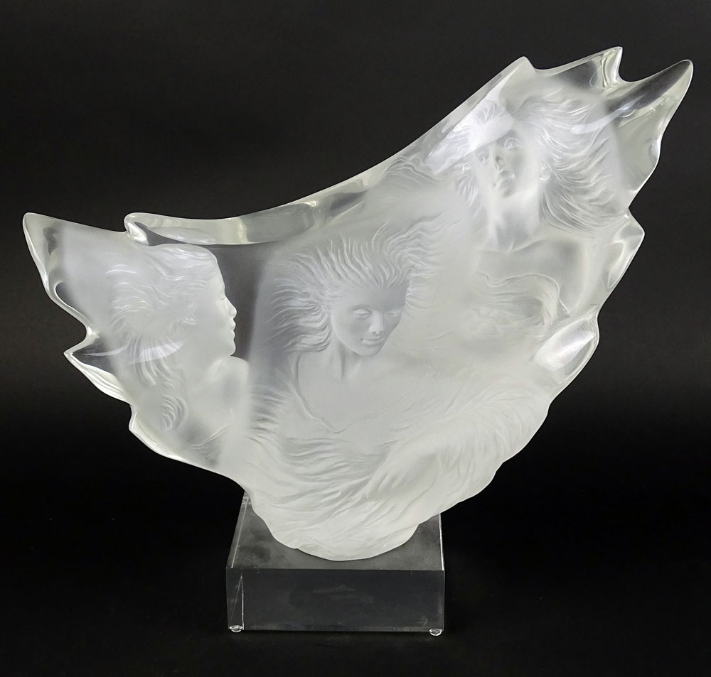 Michael Wilkinson (b.1949) Lucite sculpture "Three Faces" Signed Michael Wilkinson, numbered 94/ - Image 3 of 6