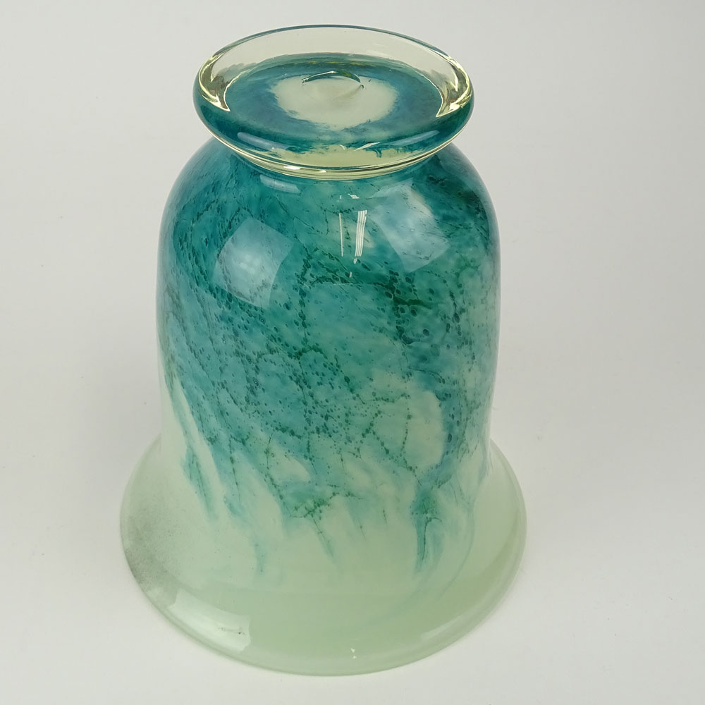 Vintage Art Glass Vase. Possibly Murano. Cut pontil bottom. Unsigned. Good condition. Measures 9-1/ - Image 4 of 4