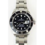 1988 Rolex Stainless Steel Men's "Submariner" Model Watch. Serial #R747732. 40mm case, 7-1/2"