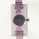 Vintage Gucci Lucite Watch. Swiss movement, not running. Signed Gucci Italy. Case measures 40mm x