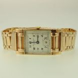 Lady's Retro 1940's Jules Jurgensen 14 Karat Rose Gold Bracelet Watch. Signed 14K. Not running,