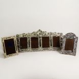 Lot of Three (3) Sterling Silver Picture Frames. Signed with various 925 labels. Lifting or in