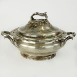 Heavy Antique Continental 950 Silver Covered Tureen. Well made and fancy. Marked on bottom 950 and