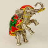 Tiffany & Co. Sterling and Enamel Circus Figure "Standing Elephant" Signed Tiffany & Co, Sterling