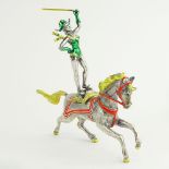 Tiffany & Co. Sterling and Enamel Circus Figure "Horse Rider" Signed Tiffany & Co, Sterling, Made In