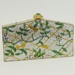 Judith Leiber Evening Clutch with "Jeweled Clasp" and Shoulder Chain. Signed. Very good condition.