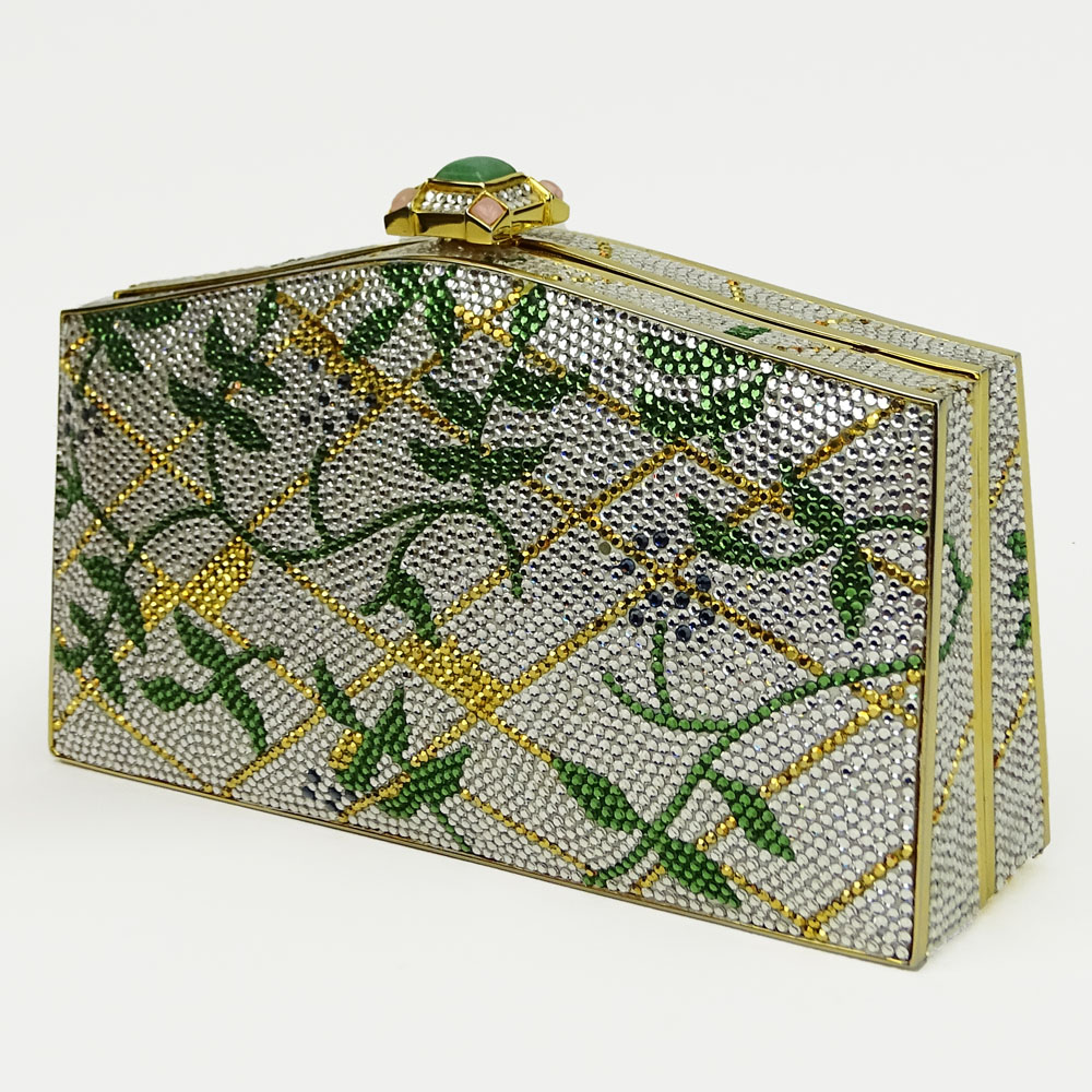 Judith Leiber Evening Clutch with "Jeweled Clasp" and Shoulder Chain. Signed. Very good condition. - Image 2 of 5