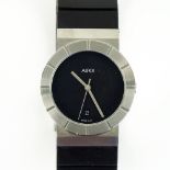 Men's Alfex Stainless Steel Quartz Movement Watch with Rubber Strap. New with Box. Case measures