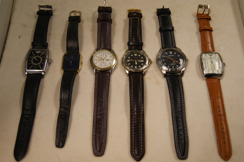 Six assorted gent's dress watches includ