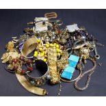 A large assortment of costume jewellery