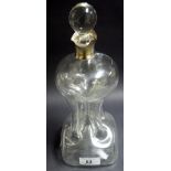 Early glass decanter with hallmarked sil