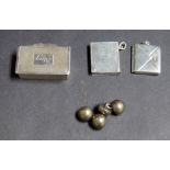 Hallmarked silver presentation snuff box