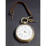 Silver-plated chronograph pocket watch
