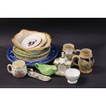 Sundry lot to include colourful plates,