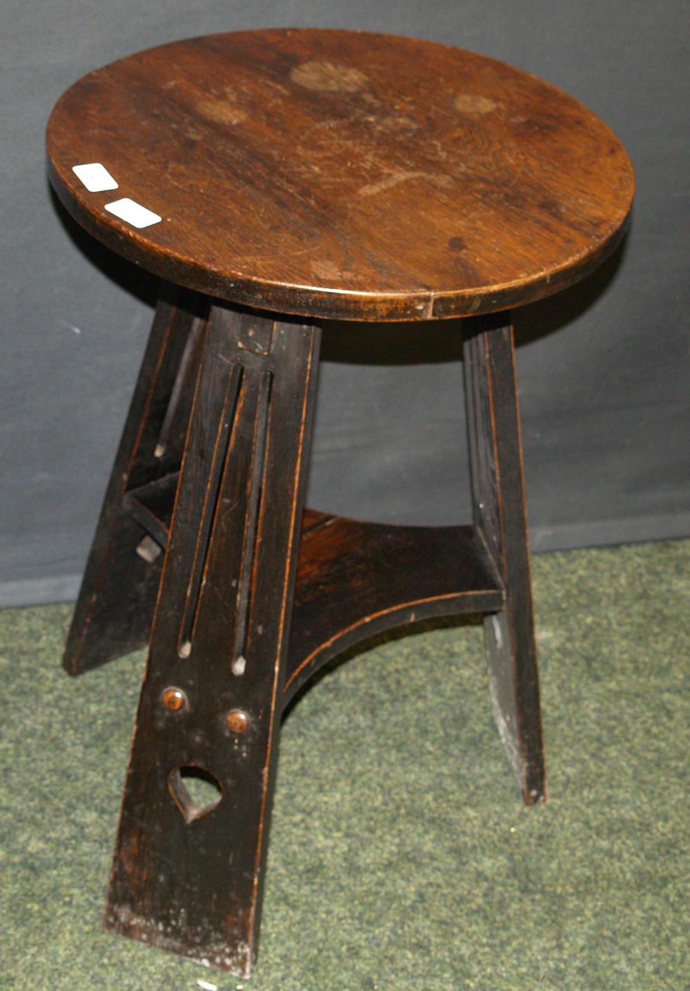 Late 19th century oak Liberty's-style circular occasional table