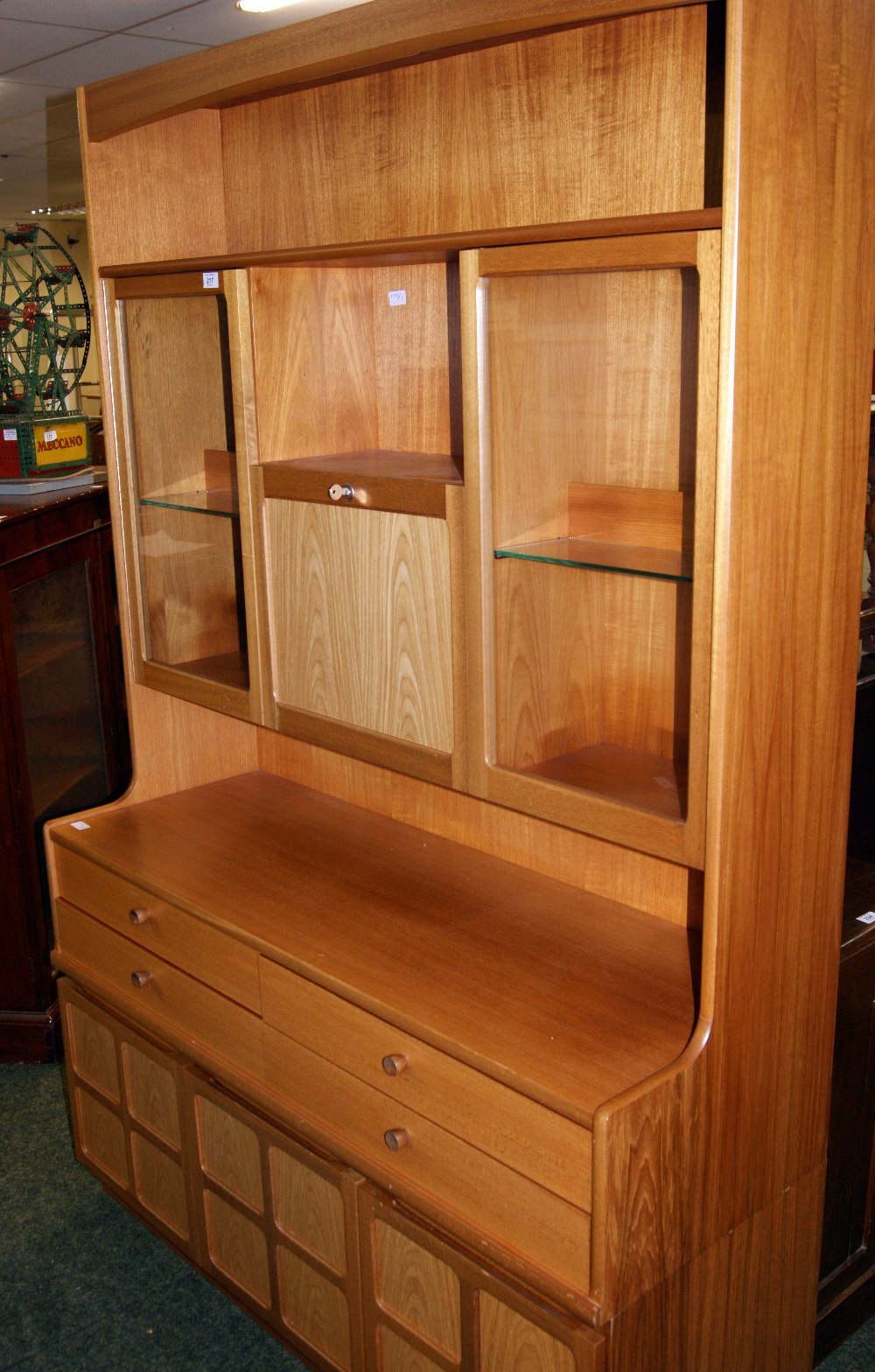 A Nathan glazed wall unit and a Nathan two-door/four-drawer unit - Image 2 of 2