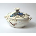 Wedgwood sauce tureen with cover, in Creamware circa 1870-1875 designed and outside decorated by