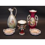 Selection of decorative Vienna-style ceramics