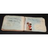 Autograph album - mainly 1930s theatre, big band and sports stars