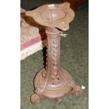A 19th century cast iron table pedestal  CONDITION REPORT; Very good overall condition, it is has