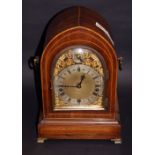 Camerer, Kuss & Co, New Oxford St. London - a mahogany and satinwood-cased bracket clock of lancet