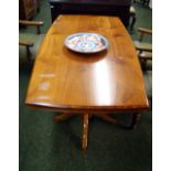 Hard wood boat-shaped dining table