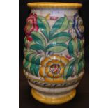 Large Crown Ducal Charlotte Rhead 'Persian Rose' ceramic vase. No.209