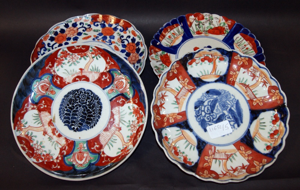 Four various Imari decorative plates