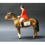 Beswick horse and huntsman (A/F) CONDITION REPORT; Amateur repair to one back leg, but appears to be